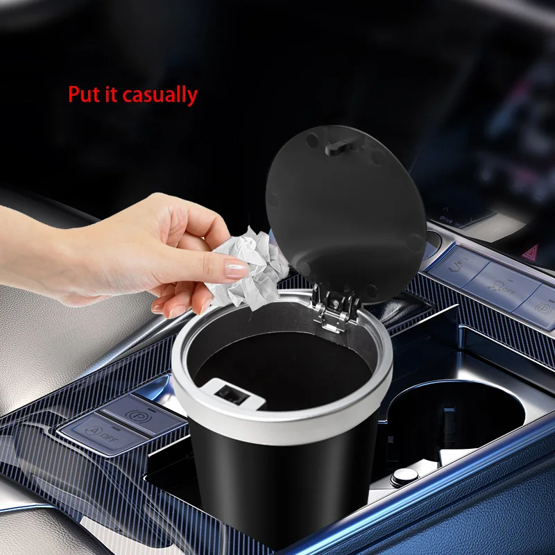 Para suporte de copo de armaze - Waterproof Car Trash Can With Lid avaliação e preço