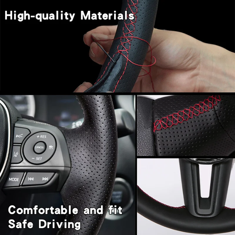 Para Alfa Romeo Giulia Stelvio - Car Steering Wheel Cover Anti Slip Breathable avaliação e preço