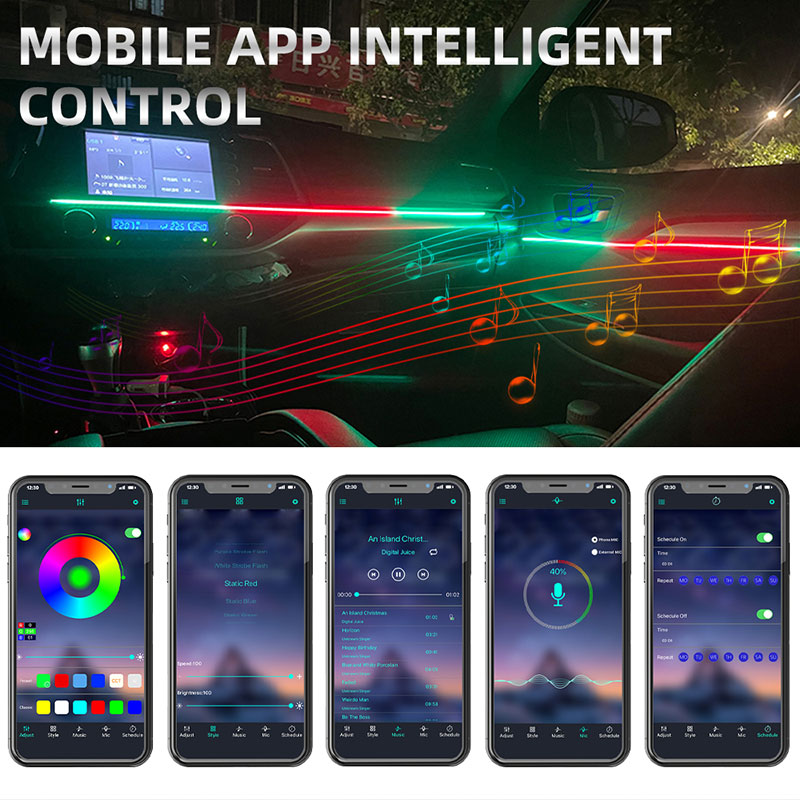 Luz Ambiente LED para Carro 26 - Led Ambient Interior Car Lights App Control avaliação e preço