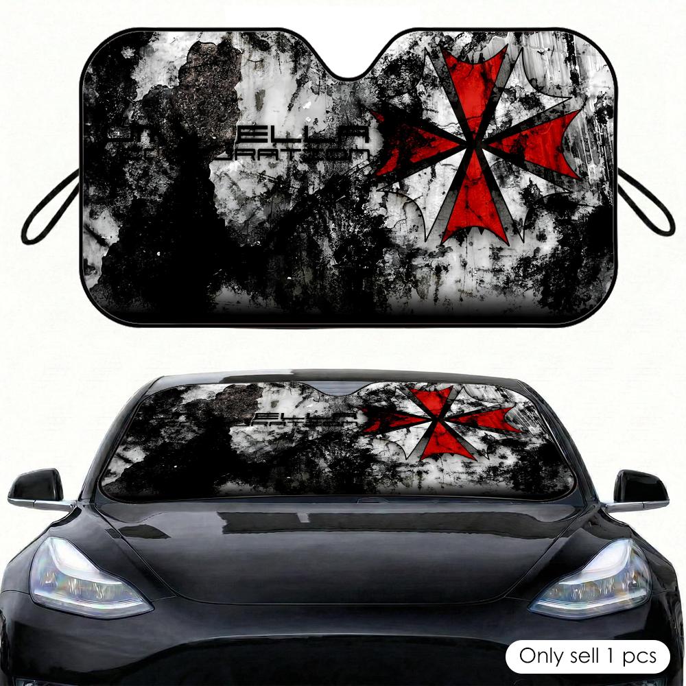 Guarda-chuva de Filme de Terro - Car Sunshade Windshield Umbrella Foldable avaliação e preço