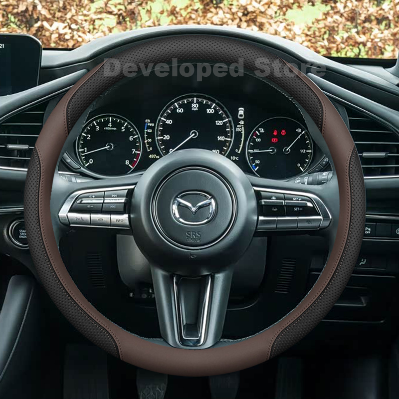 Capa de Volante para Mazda 3 A - Car Steering Wheel Cover Anti Slip Breathable avaliação e preço