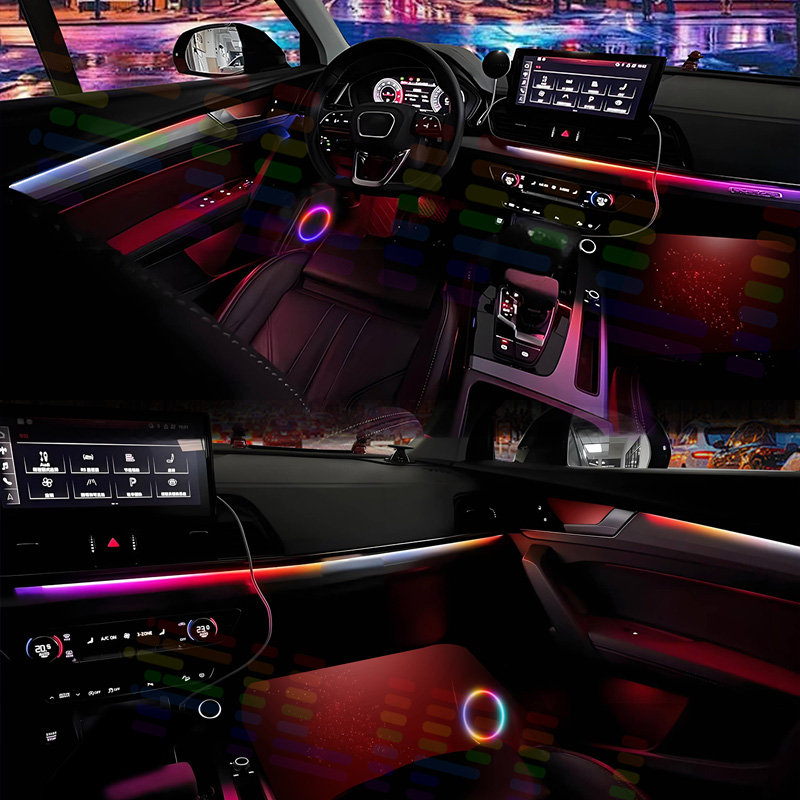 Para Luzes Ambiente, Aplicação - Led Ambient Interior Car Lights App Control avaliação e preço